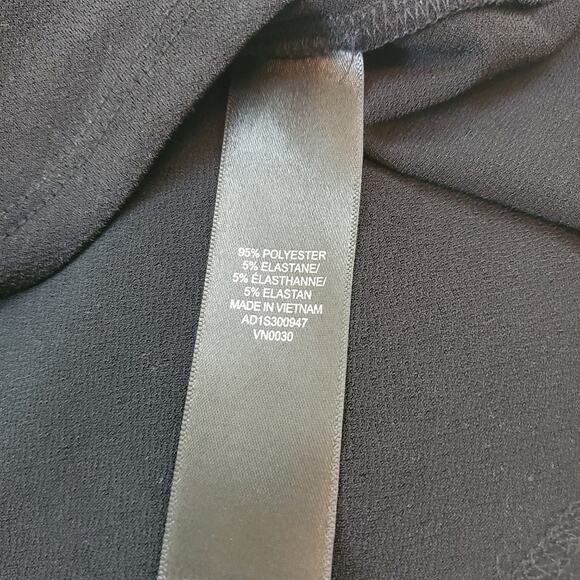 Adrianna Papell New Black Blouse Medium Black Ruffle Knit Dress Tank $49 - Picture 7 of 8